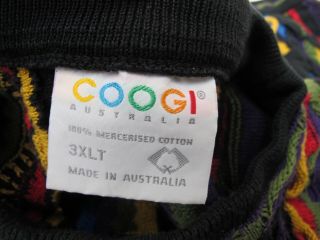 Coogi Australia 3XL BIG Mens Sweater Bright Colors Mercerized Cotton 80s Vintage 2