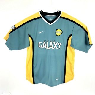 Vintage Nike Late 90s La Galaxy Mls Soccer Jersey Men’s Medium - Made In The Usa