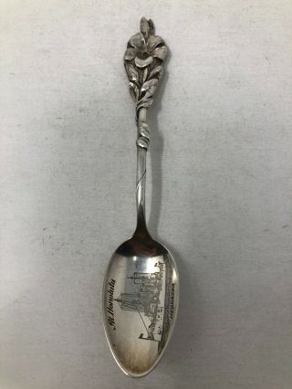 Reed & Barton Sterling Silver Souvenir Spoon Uss Nebraska At Honolulu Hawaii