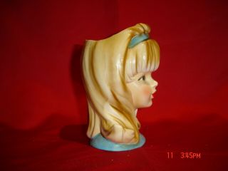 Vintage Ladies Head Vase Inarco E - 2967 Blond Hair 4