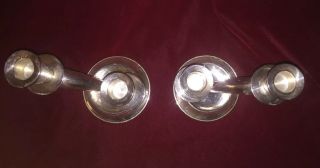 Fisher Sterling Set Of Weighted C61 Double Candelabra Candle Holders 4