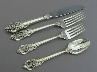 Wallace Grande Baroque Sterling Silver 4 Piece Setting (knife,  Fork,  Teaspoon)