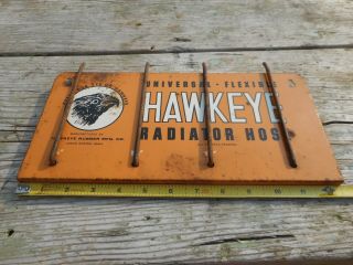 Vintage HAWKEYE RADIATOR HOSE Advertising Display Rack DES MOINES IOWA IA 5