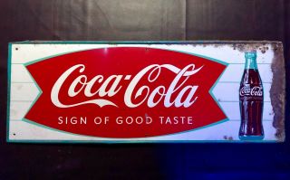 Coca Cola Vintage Metal Soda Sign Coke