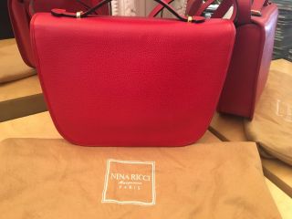 Very Rare Vintage Nina Ricci Leather Bag Made in France Collector 6