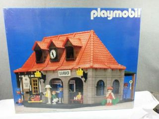 Vintage 1985 Factory Playmobil Bahnhof Train Station 4300