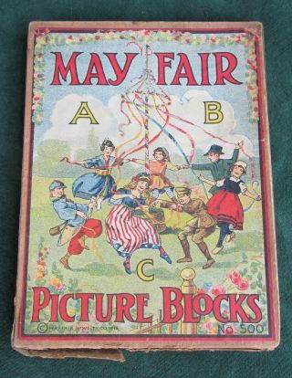 Childrens Picture Blocks Mayfair Novelty Co 1919