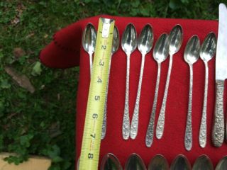 49 pc NATIONAL SILVER CO.  NARCISSUS RARE PATTERN FLATWARE set of 8 3