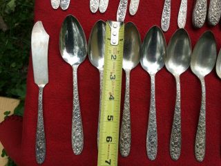 49 pc NATIONAL SILVER CO.  NARCISSUS RARE PATTERN FLATWARE set of 8 4