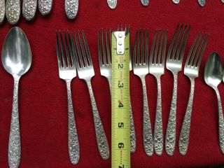 49 pc NATIONAL SILVER CO.  NARCISSUS RARE PATTERN FLATWARE set of 8 5