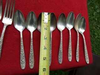 49 pc NATIONAL SILVER CO.  NARCISSUS RARE PATTERN FLATWARE set of 8 7