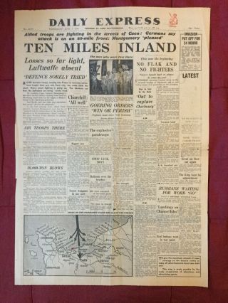D - Day - World War Ii - June 7,  1944 London,  England Newspaper