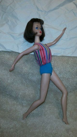 Vintage Brunette Long Hair American Girl Barbie Doll High Color 3