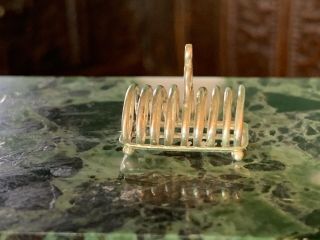 Miniature Dollhouse Artisan Obidiah Fisher RARE Sterling Silver Toast Rack 1:12 7
