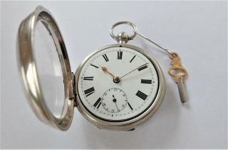 1915 SILVER CASED ENGLISH LEVER POCKET WATCH IN ORDER 3