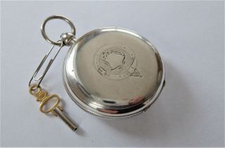 1915 SILVER CASED ENGLISH LEVER POCKET WATCH IN ORDER 5