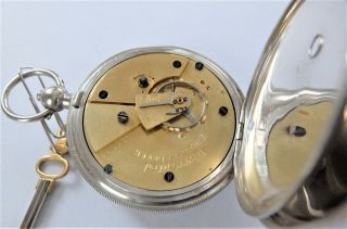 1915 SILVER CASED ENGLISH LEVER POCKET WATCH IN ORDER 8