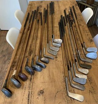 Vintage Antique Golf Clubs - Collectable Hickory Niblick Rustless