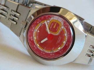 Seiko Bullhead Alba Aka Red Champagne - Ufo - V707 - 0a10 Old Stock