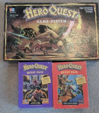 Hero Quest Board Game System With Expansions Magic Milton Bradley Vintage 1989