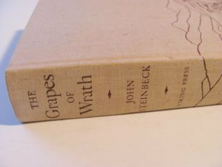 VINTAGE - GRAPES OF WRATH - JOHN STEINBECK,  1939 FIRST EDITION - HB 3