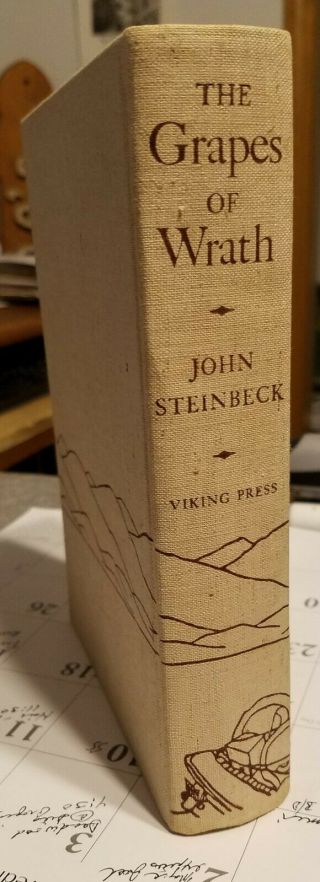 VINTAGE - GRAPES OF WRATH - JOHN STEINBECK,  1939 FIRST EDITION - HB 5