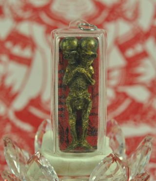 2 Heads Kuman Thong Ghost Thai Buddha Amulet Talisman Magic Baby Voodoo Doll