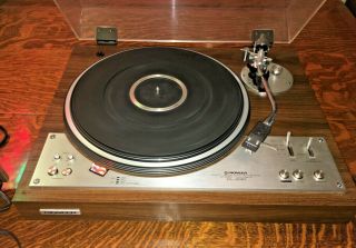 Vintage Pioneer Pl - 530 Direct Drive Stereo Turntable With Dust Cover 1970 