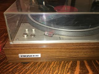 Vintage PIONEER PL - 530 Direct Drive Stereo Turntable With Dust Cover 1970 ' s 7