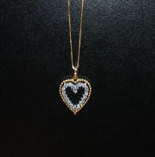 18 K Gold And Diamond Heart Pendant With Necklace Created By Jabel (rarely Worn)