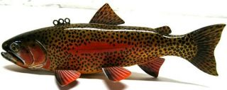 Exceptional John Pususta Trout Fish Spearing Decoy Collectible Ice Fishing Lure