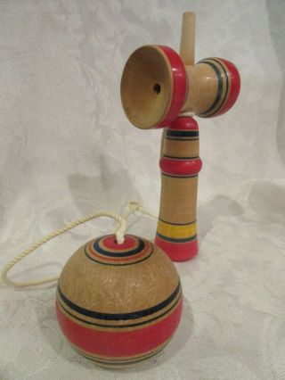 Vintage Wooden Ball and Cup Toy 2