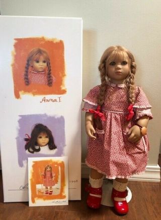 Anna 1 Doll By Annette Himstedt W/both Box Vintage 1998 Girl From Germany