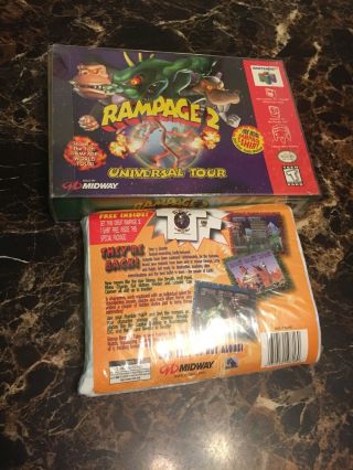 N64 Rampage 2 Universal Tour W/t - Shirt Variant Rare Htf Nintendo 64 No Cart/game