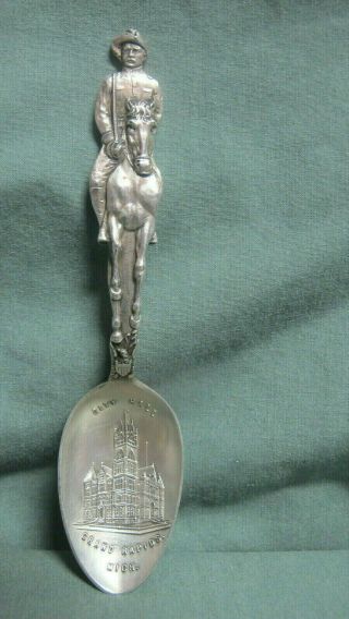 Sterling Silver Souvenir Spoon City Hall Grand Rapids Mich Teddy Roosevelt