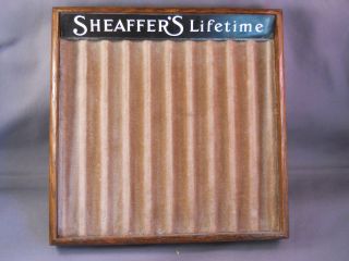 Sheaffer Vintage Oak Pen Tray - - 7by7 - Lifetime - Tan Insert