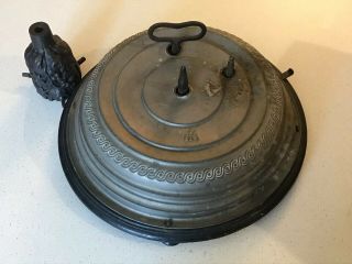 Antique Germany Christmas Tree Stand Rotating Musical Music Box Victorian 2