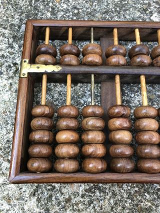 Chinese Wood Abacus 11 Rods (2 metal) Beads - PRC China Lotus Flower Brand? 3
