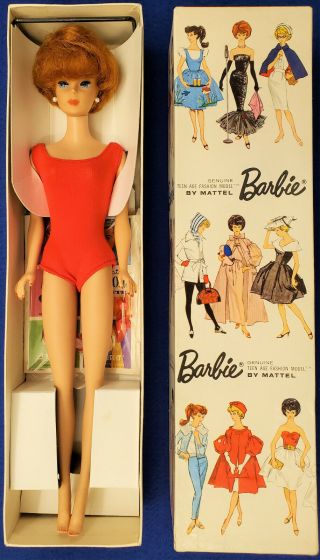 Vintage 1962 Redhead Bubblecut Barbie Mib Gorgeous Gal