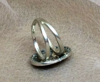 Vintage Fine 14k White Gold & Diamond Cocktail Ring,  Small Pinky Ring Size 4 7