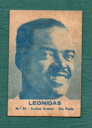 Leonidas Da Silva 1942 Mega Rare Brazilian Issue Azes Do Futebol Paulistao
