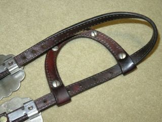 Terrific HIGH END VINTAGE Western One Ear CORTES MEXICO SILVER Headstall Bridle 8