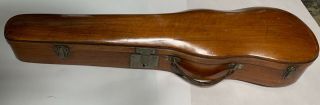 Rare Vintage Antique Wood Wooden Violin Carrying Storage Case (ag)