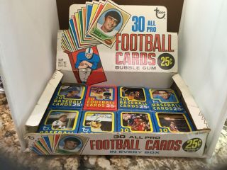 Vintage 1970 Topps Nfl Empty Cello Pack Box W/ 8 Individual Baseball Card Boxes