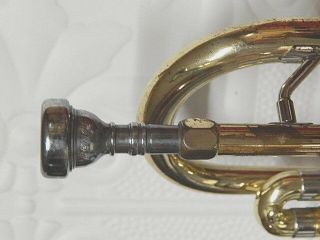 Olds Ambassador Cornet 7C Mouthpiece Fullerton CA & Case Vintage 1960 ' s 6