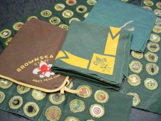 Noblespirit (ra) Vintage Boy Scouts Merit Badge Sash & Neckerchief
