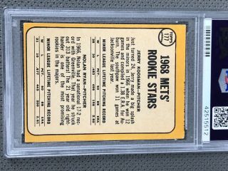 1968 Topps Nolan Ryan 177 PSA 3 (MC) Rookie RC VINTAGE Baseball Card 4