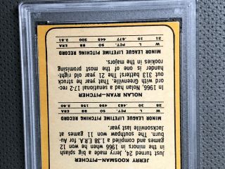1968 Topps Nolan Ryan 177 PSA 3 (MC) Rookie RC VINTAGE Baseball Card 5