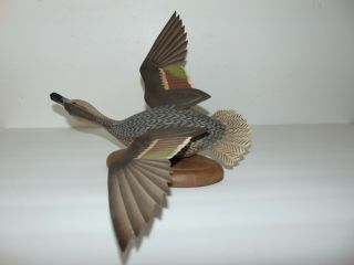 VINTAGE CARVED PINTAIL HEN DUCK DECOY by PAUL NOCK Dated 1964 - DUCK IN FLIGHT 2
