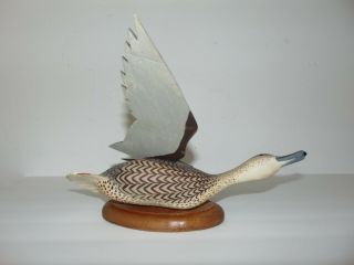 VINTAGE CARVED PINTAIL HEN DUCK DECOY by PAUL NOCK Dated 1964 - DUCK IN FLIGHT 3